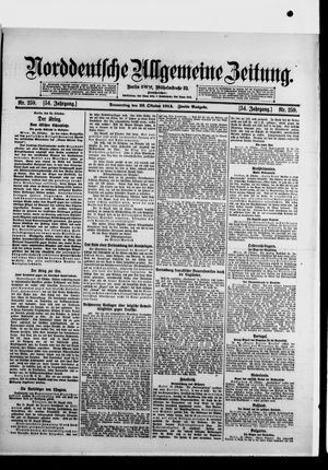 Norddeutsche allgemeine Zeitung on Oct 22, 1914
