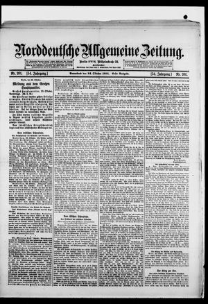 Norddeutsche allgemeine Zeitung vom 24.10.1914