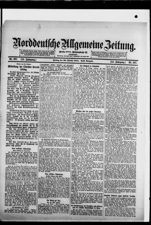 Norddeutsche allgemeine Zeitung vom 30.10.1914
