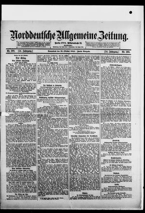 Norddeutsche allgemeine Zeitung vom 31.10.1914