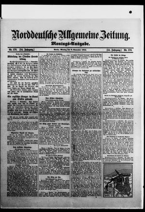 Norddeutsche allgemeine Zeitung vom 02.11.1914