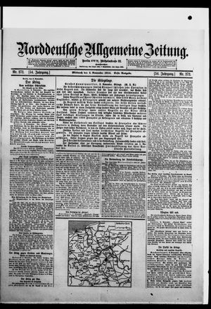 Norddeutsche allgemeine Zeitung vom 04.11.1914