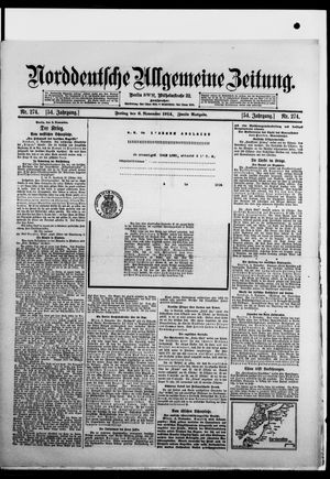 Norddeutsche allgemeine Zeitung vom 06.11.1914