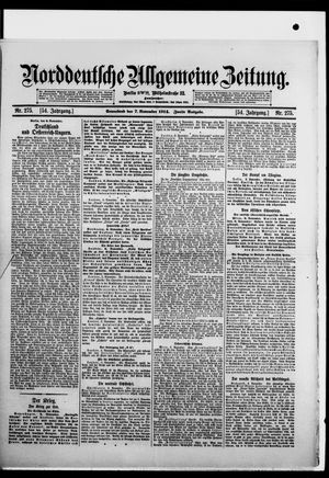 Norddeutsche allgemeine Zeitung vom 07.11.1914