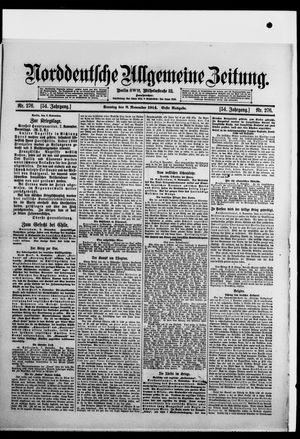 Norddeutsche allgemeine Zeitung vom 08.11.1914