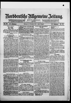 Norddeutsche allgemeine Zeitung vom 08.11.1914