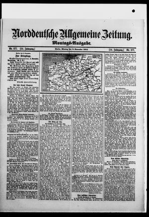 Norddeutsche allgemeine Zeitung vom 09.11.1914