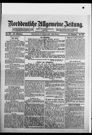 Norddeutsche allgemeine Zeitung vom 12.11.1914