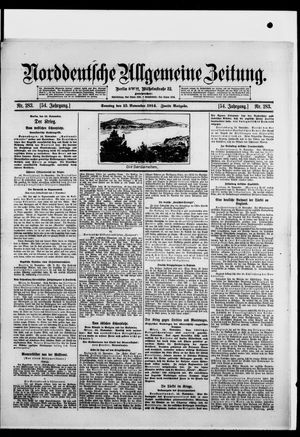 Norddeutsche allgemeine Zeitung vom 15.11.1914