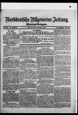 Norddeutsche allgemeine Zeitung on Nov 16, 1914