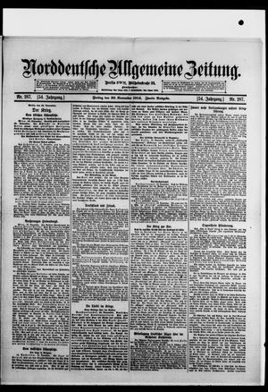 Norddeutsche allgemeine Zeitung on Nov 20, 1914