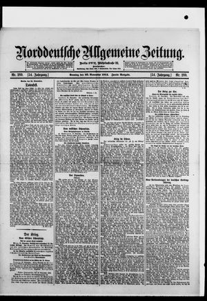 Norddeutsche allgemeine Zeitung on Nov 22, 1914