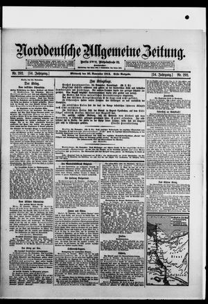 Norddeutsche allgemeine Zeitung vom 25.11.1914