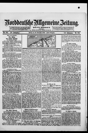 Norddeutsche allgemeine Zeitung vom 27.11.1914