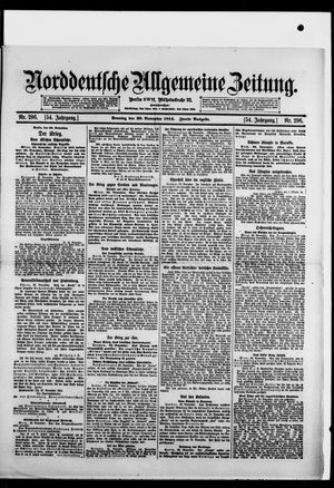 Norddeutsche allgemeine Zeitung vom 29.11.1914