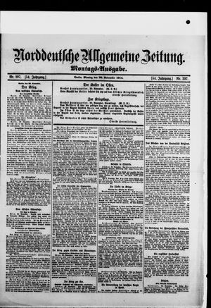 Norddeutsche allgemeine Zeitung on Nov 30, 1914
