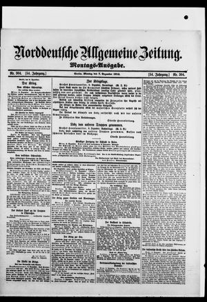 Norddeutsche allgemeine Zeitung vom 07.12.1914