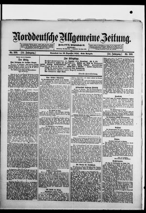 Norddeutsche allgemeine Zeitung on Dec 12, 1914