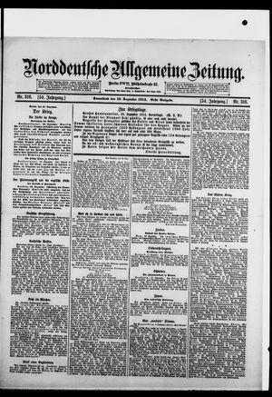 Norddeutsche allgemeine Zeitung on Dec 19, 1914