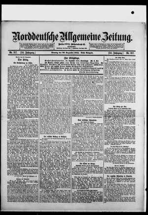 Norddeutsche allgemeine Zeitung vom 20.12.1914