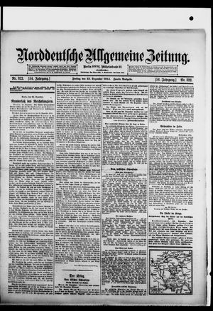 Norddeutsche allgemeine Zeitung vom 25.12.1914