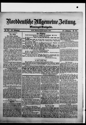 Norddeutsche allgemeine Zeitung vom 28.12.1914