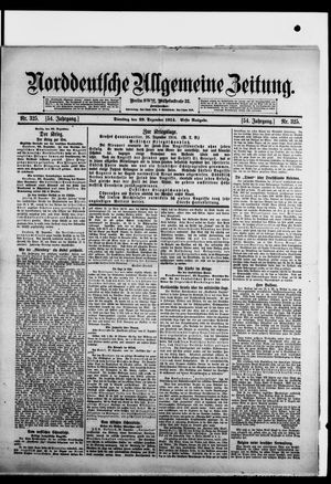 Norddeutsche allgemeine Zeitung vom 29.12.1914