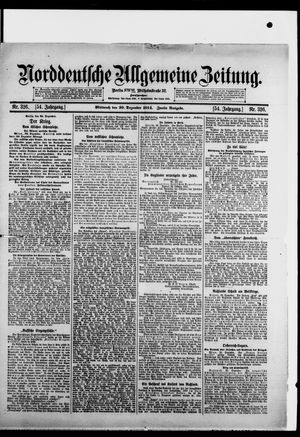 Norddeutsche allgemeine Zeitung vom 30.12.1914