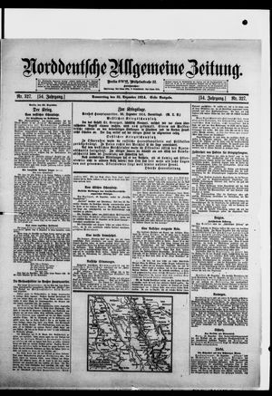 Norddeutsche allgemeine Zeitung on Dec 31, 1914