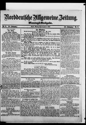 Norddeutsche allgemeine Zeitung vom 11.01.1915