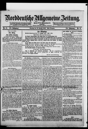 Norddeutsche allgemeine Zeitung vom 12.01.1915