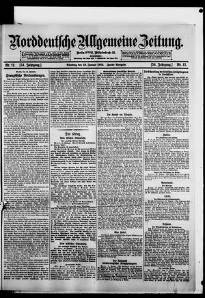 Norddeutsche allgemeine Zeitung vom 12.01.1915
