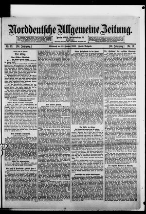 Norddeutsche allgemeine Zeitung vom 13.01.1915