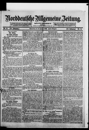 Norddeutsche allgemeine Zeitung vom 14.01.1915