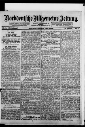 Norddeutsche allgemeine Zeitung vom 15.01.1915