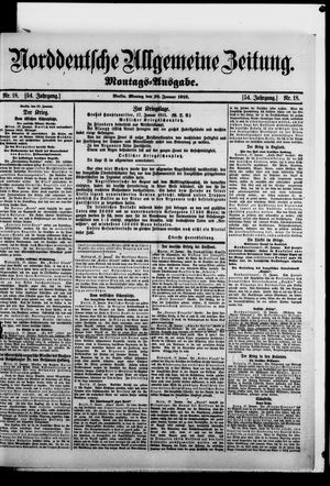 Norddeutsche allgemeine Zeitung on Jan 18, 1915