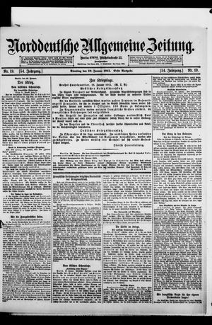 Norddeutsche allgemeine Zeitung on Jan 19, 1915