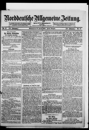 Norddeutsche allgemeine Zeitung vom 27.01.1915