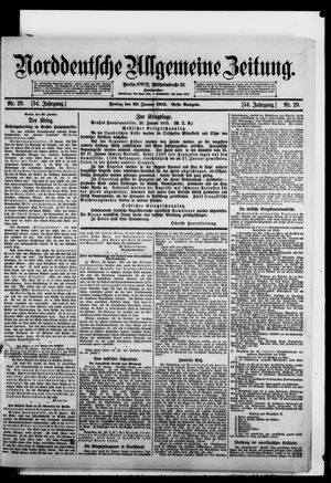 Norddeutsche allgemeine Zeitung vom 29.01.1915