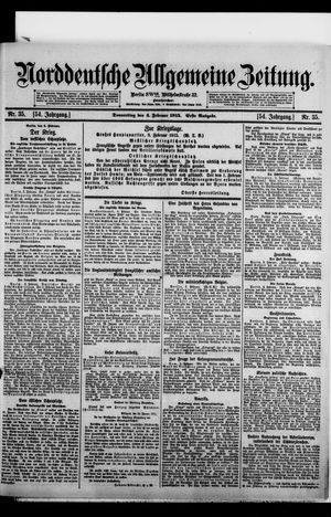 Norddeutsche allgemeine Zeitung on Feb 4, 1915