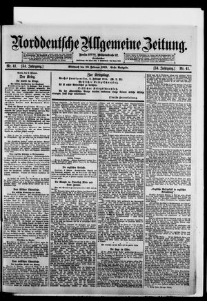 Norddeutsche allgemeine Zeitung vom 10.02.1915