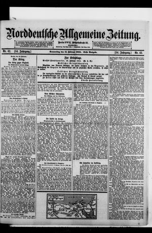 Norddeutsche allgemeine Zeitung on Feb 11, 1915