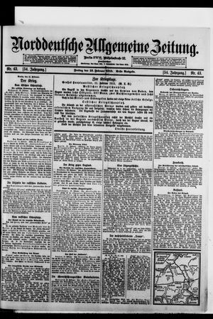Norddeutsche allgemeine Zeitung on Feb 12, 1915