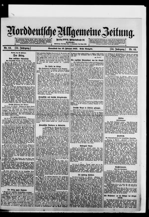 Norddeutsche allgemeine Zeitung vom 13.02.1915