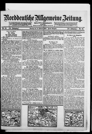 Norddeutsche allgemeine Zeitung vom 14.02.1915