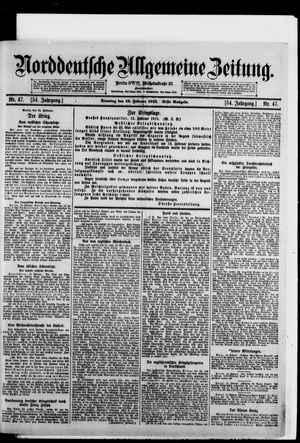 Norddeutsche allgemeine Zeitung vom 16.02.1915