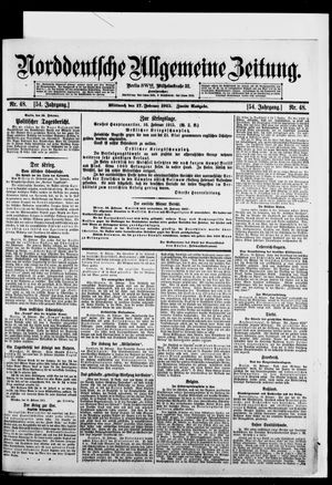 Norddeutsche allgemeine Zeitung on Feb 17, 1915