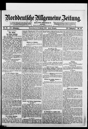 Norddeutsche allgemeine Zeitung vom 18.02.1915