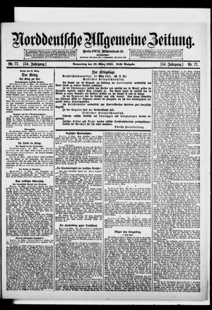 Norddeutsche allgemeine Zeitung vom 18.03.1915