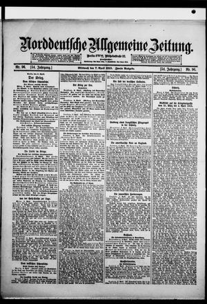 Norddeutsche allgemeine Zeitung vom 07.04.1915